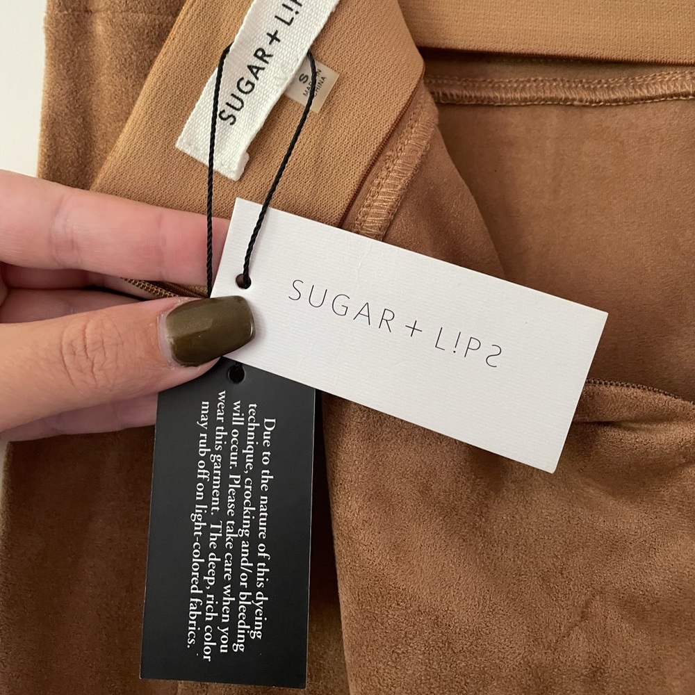 Sugar + Lips Tan leggings - Picture 3 of 4